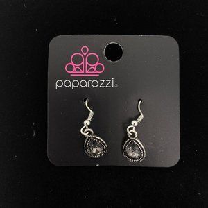 Paparazzi Fashion Jewelry Princess Priority Silver Tone Hook Earrings